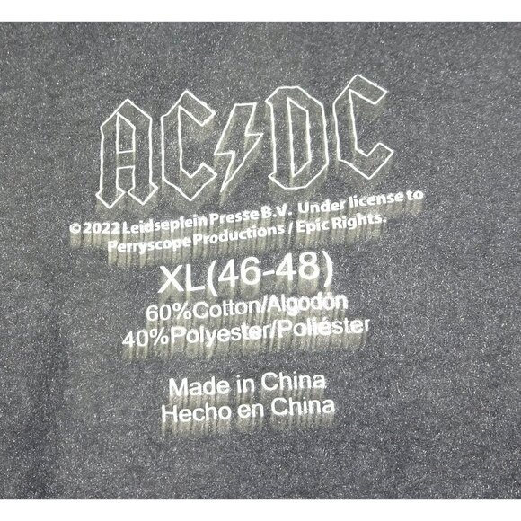 AC/DC Heavy Metal Rock Band Gray/White Sweatshirt Size X-Large - Picture 4 of 5